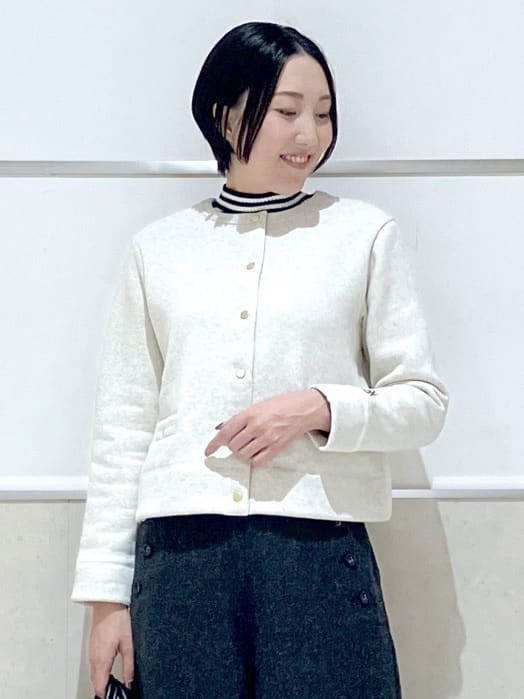 eriko さんの「Dessin｜【日本製/洗える】吊り裏毛カーディガン」を使ったコーディネート