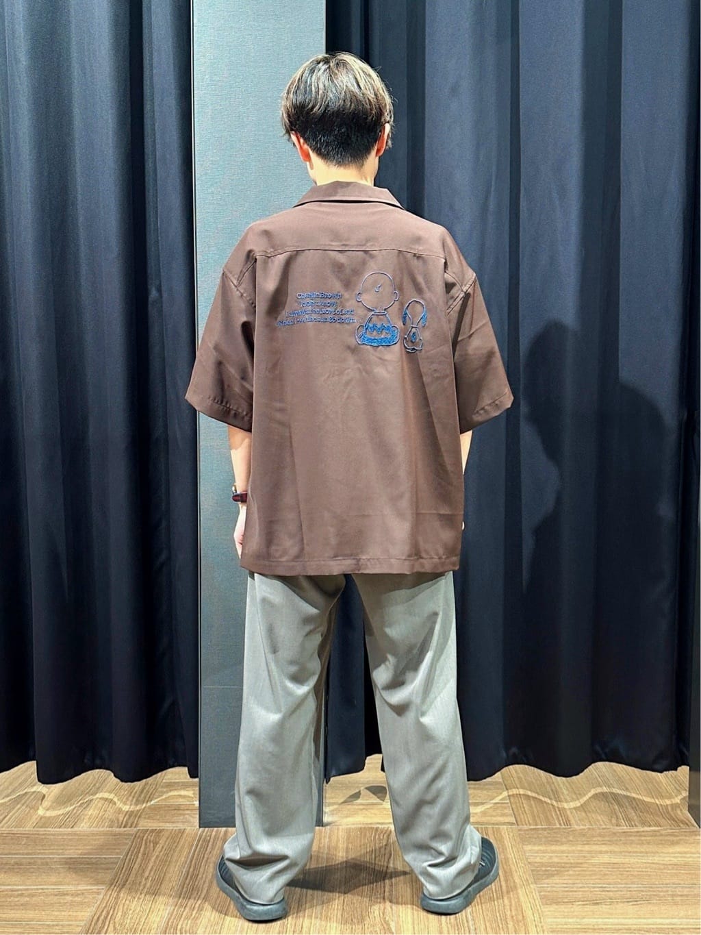 tomoyaさんの「THE SHOP TK｜Peanuts スヌーピー 5分袖シャツ」を使ったコーディネート