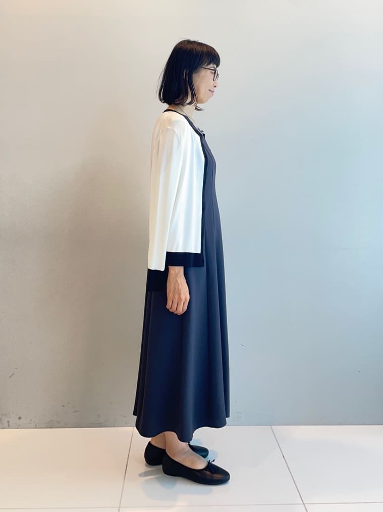 murayamaさんの「INDIVI｜【美シルエット】ノースリーブワンピース」を使ったコーディネート