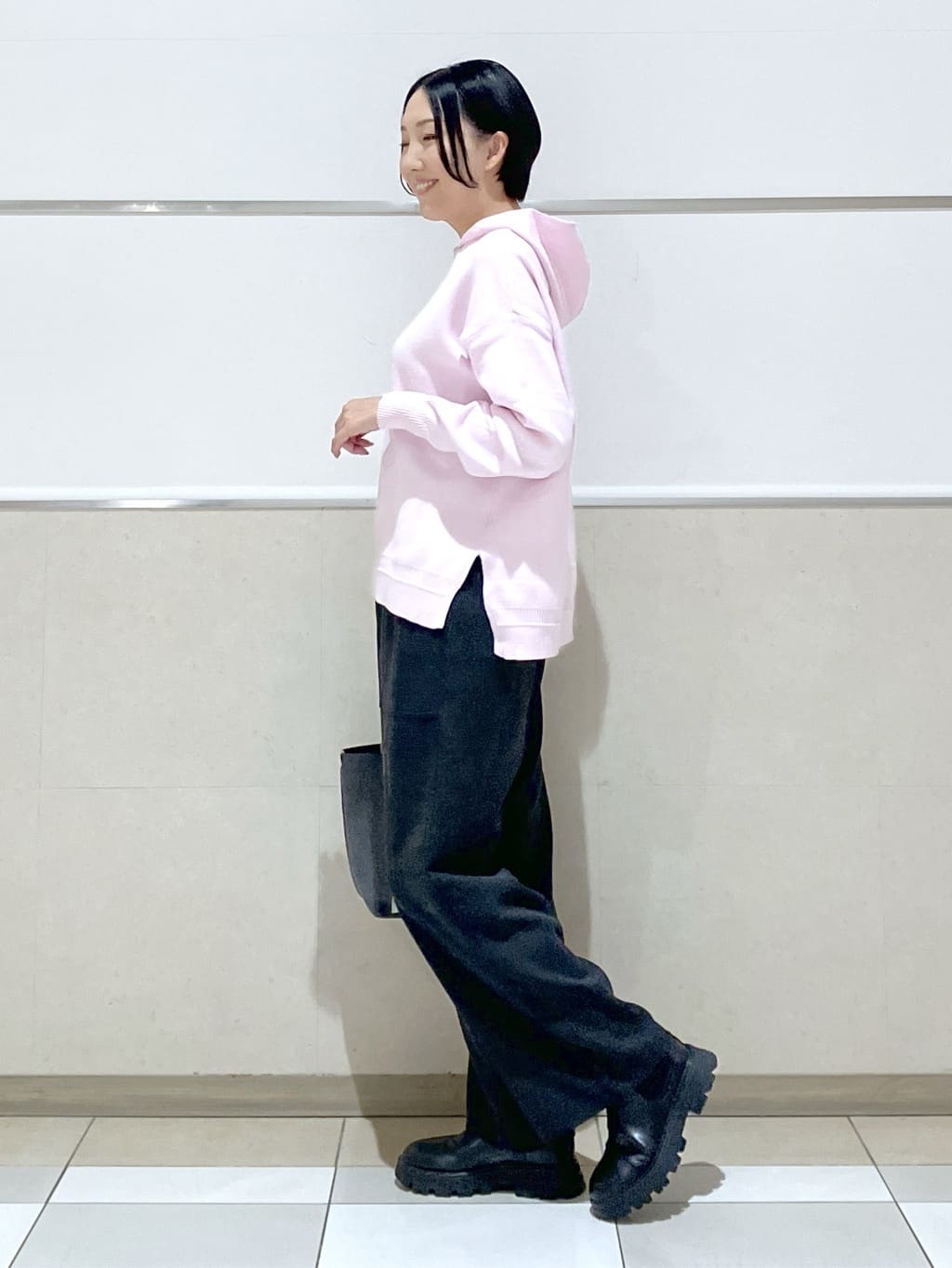 eriko さんの「Dessin｜【裏地付き/洗える】コンフォートワイドパンツ」を使ったコーディネート