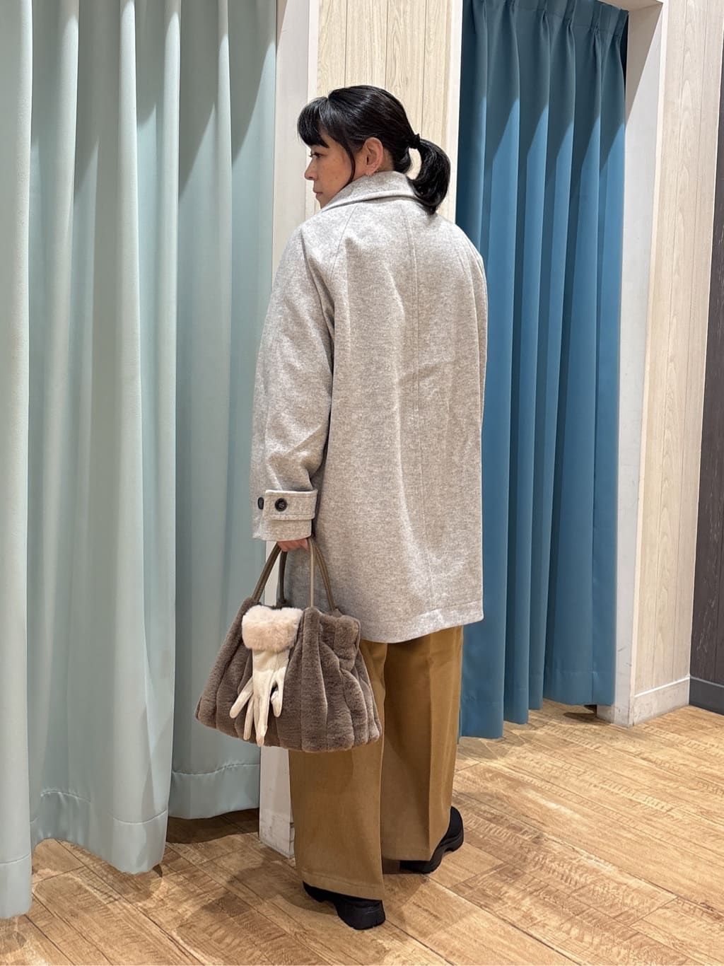 わかさんの「SHOO･LA･RUE｜【着丈選べる】ウールフィールあったか裏起毛ワイドパンツ」を使ったコーディネート