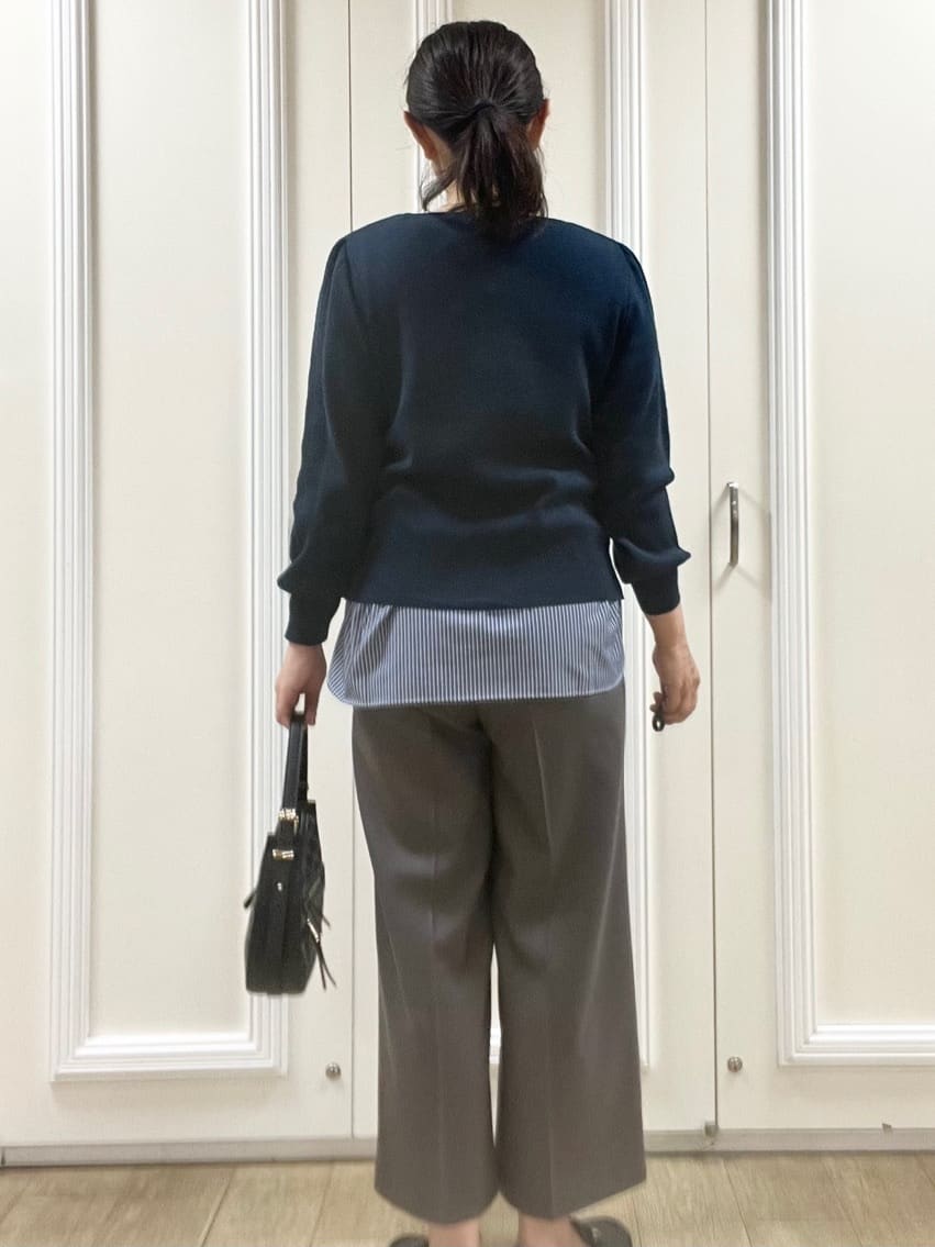 KAOさんの「Reflect｜【選べる8色／スカートにもパンツにも◎】ウール混ボートネックニット」を使ったコーディネート