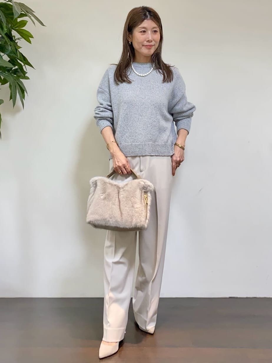 tomoさんの「UNTITLED｜【セットアップ可/ゆったり】ウール混ラメニット」を使ったコーディネート