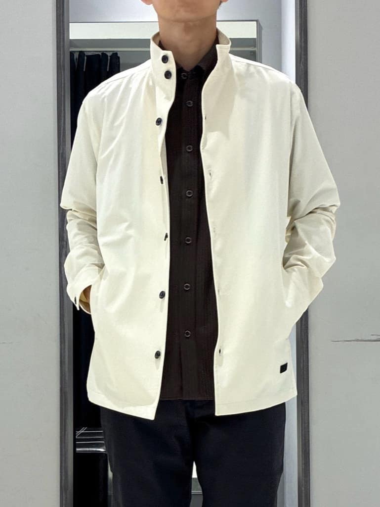 わいずみさんの「TAKEO KIKUCHI｜【COOL CITY WEAR】ストライプジャージ ボタンダウンシャツ /接触冷感」を使ったコーディネート