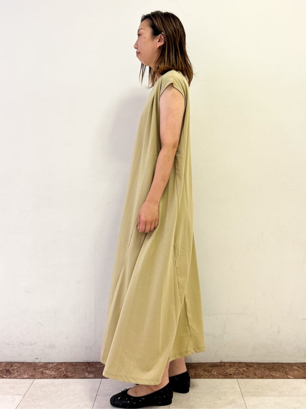 madokaさんの「OPAQUE.CLIP｜カットソーフレアワンピース【接触冷感／洗濯機洗い可】」を使ったコーディネート