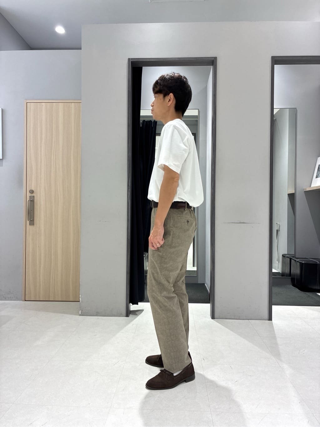 わいずみさんの「TAKEO KIKUCHI｜【抗菌防臭】COOL DOTS（R）ドビープリント ジャケット」を使ったコーディネート