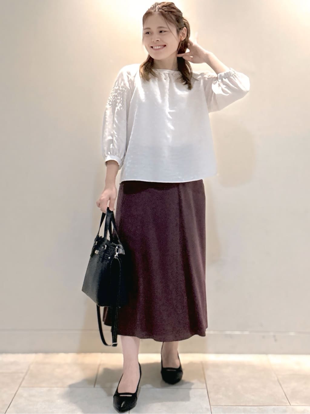 S&auml;K&iuml;さんの「Reflect｜【一枚で着映える◎】レオパード風ジャカードブラウス」を使ったコーディネート