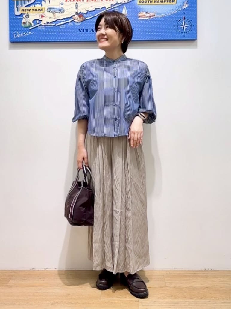 Hamaさんの「Dessin｜【ウエストゴム/洗える】シアーエアリーパンツ」を使ったコーディネート