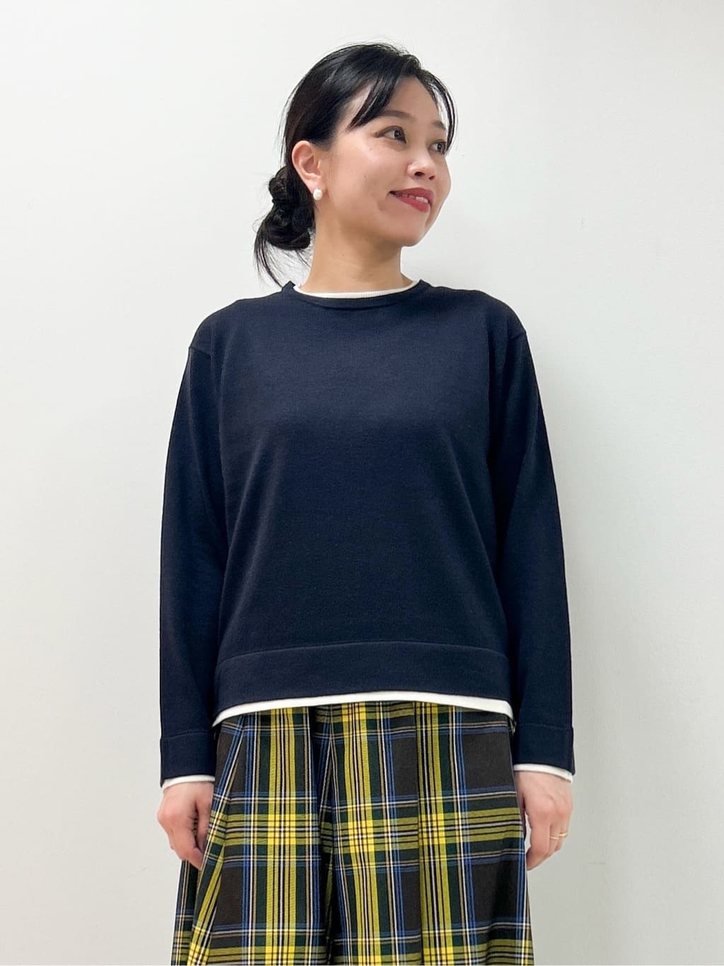 Kaiさんの「Dessin｜【ユニセックス/洗える】バイカラーニット」を使ったコーディネート
