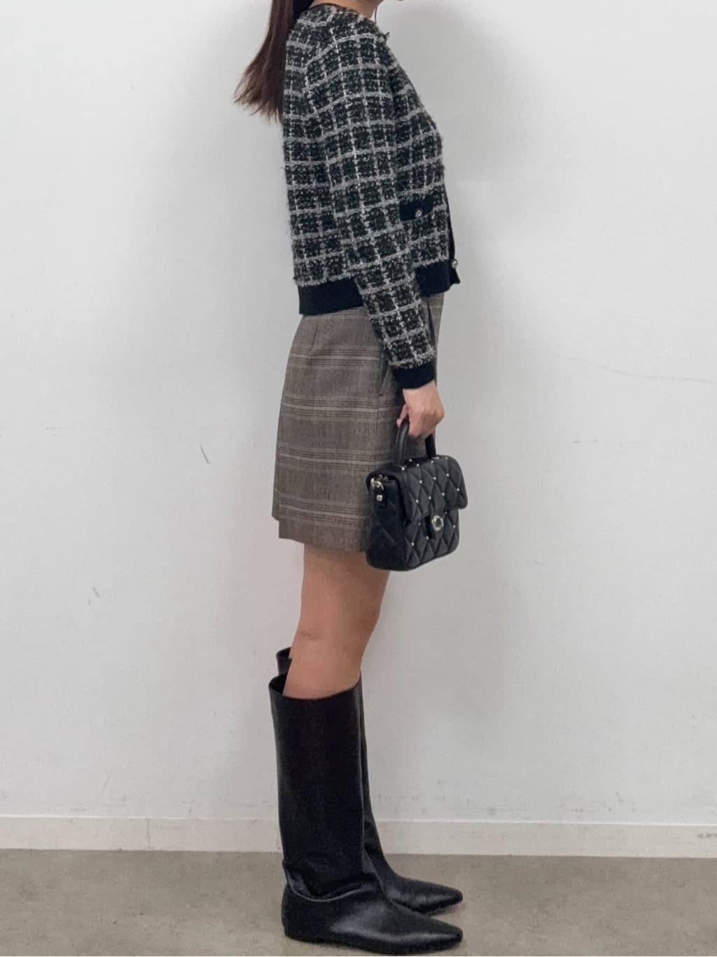 BUNさんの「DRESSTERIOR｜キルテッドショルダーバッグ」を使ったコーディネート