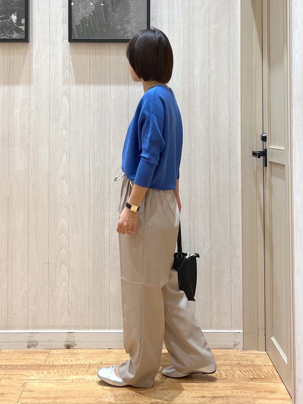 shirayuuuさんの「SHOO･LA･RUE｜【S-LL】ウエストリボンがアクセント ゆったりテーパードパンツ」を使ったコーディネート