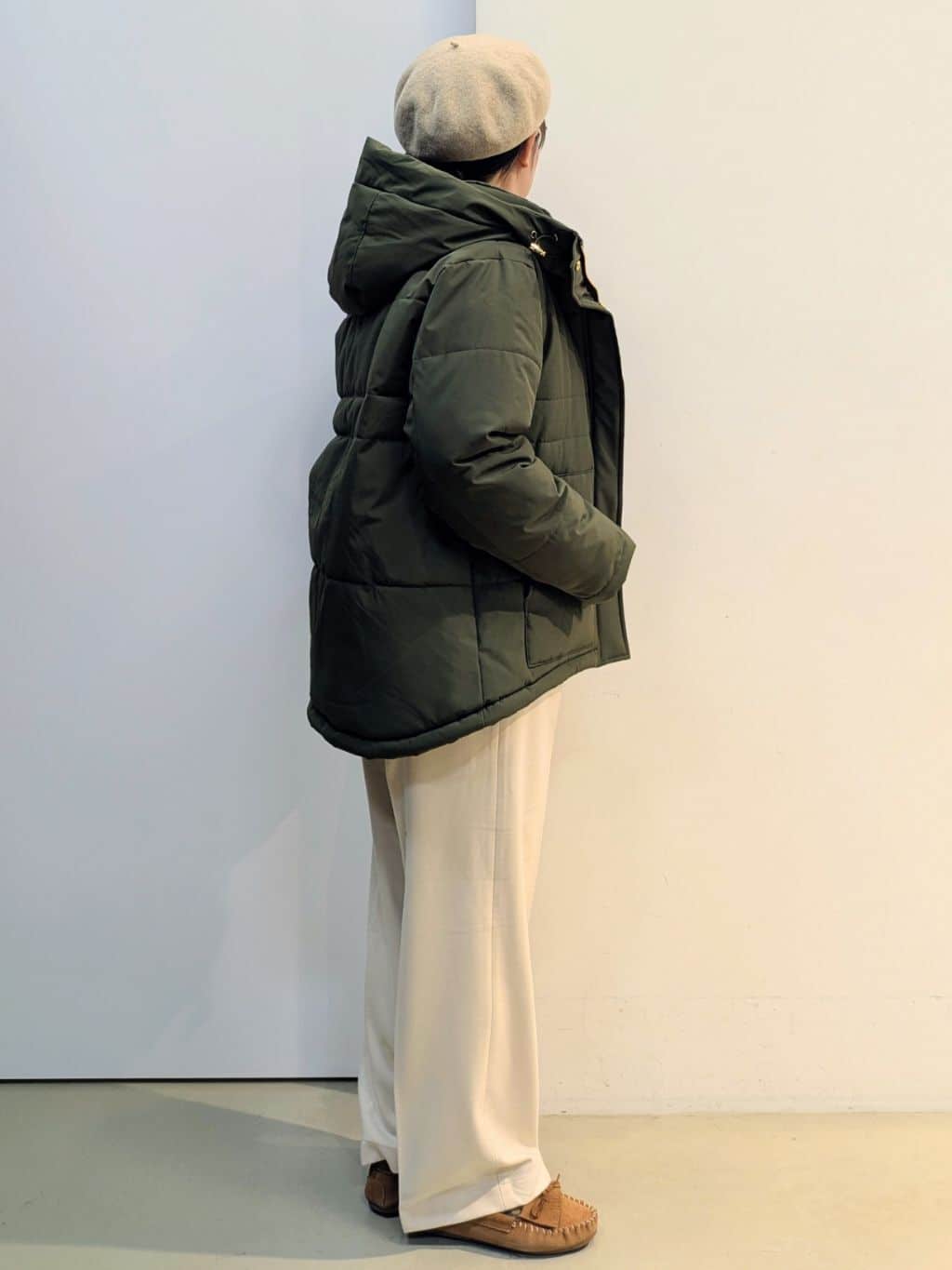 kotoさんの「THE SHOP TK｜【すっきり見えシルエット】上品ふわもこ中綿ブルゾン」を使ったコーディネート
