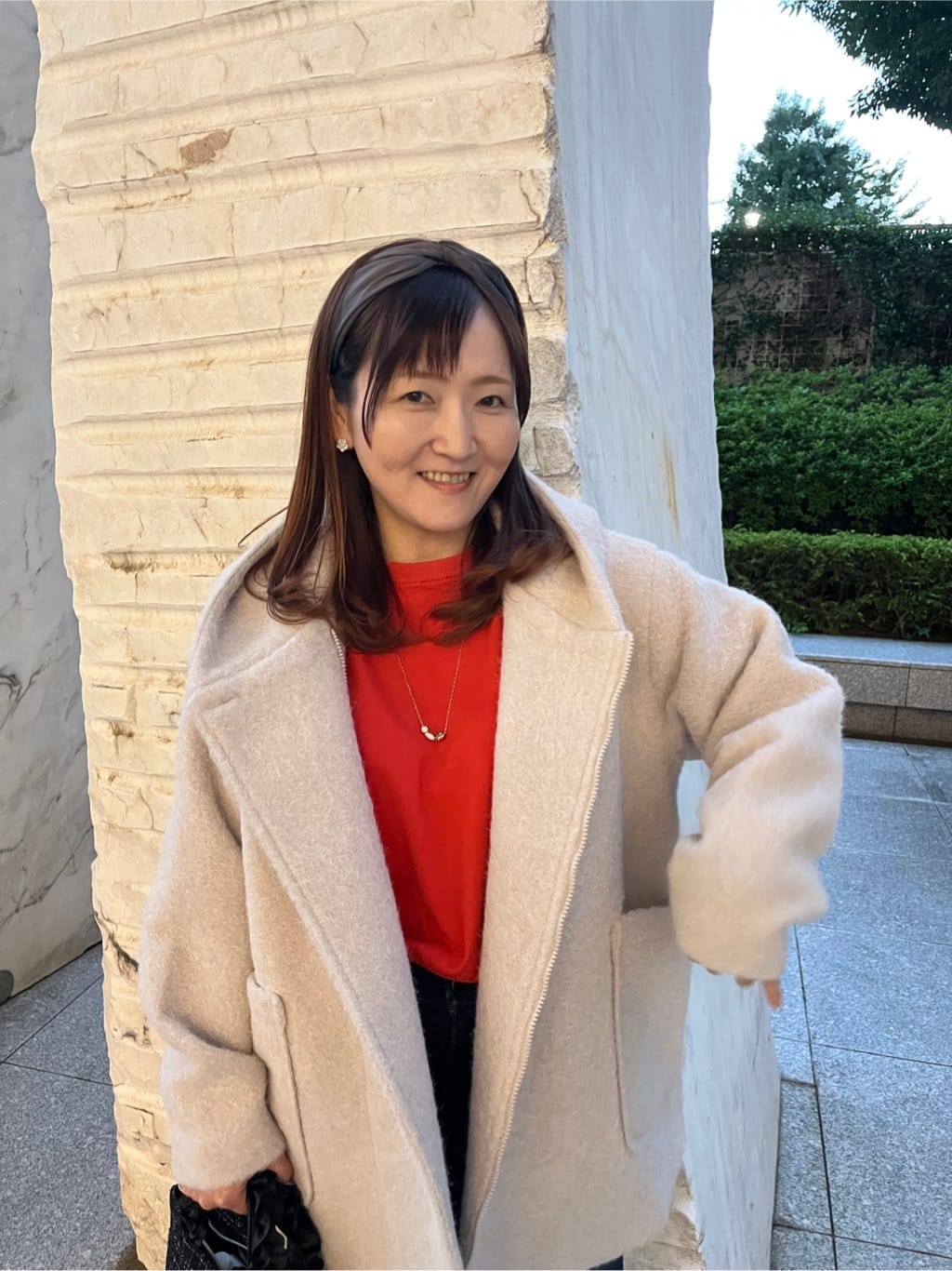 ゆっきーさんの「SHOO･LA･RUE｜【高レビュー/洗濯機可】ゆるシルエットで体型カバー もちもちニット」を使ったコーディネート