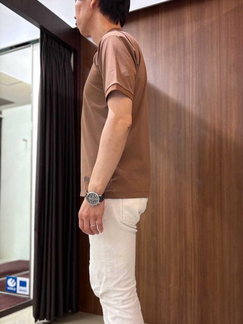 かたやまさんの「TAKEO KIKUCHI｜【COOL CITY WEAR】モックネック プルオーバー /接触冷感」を使ったコーディネート