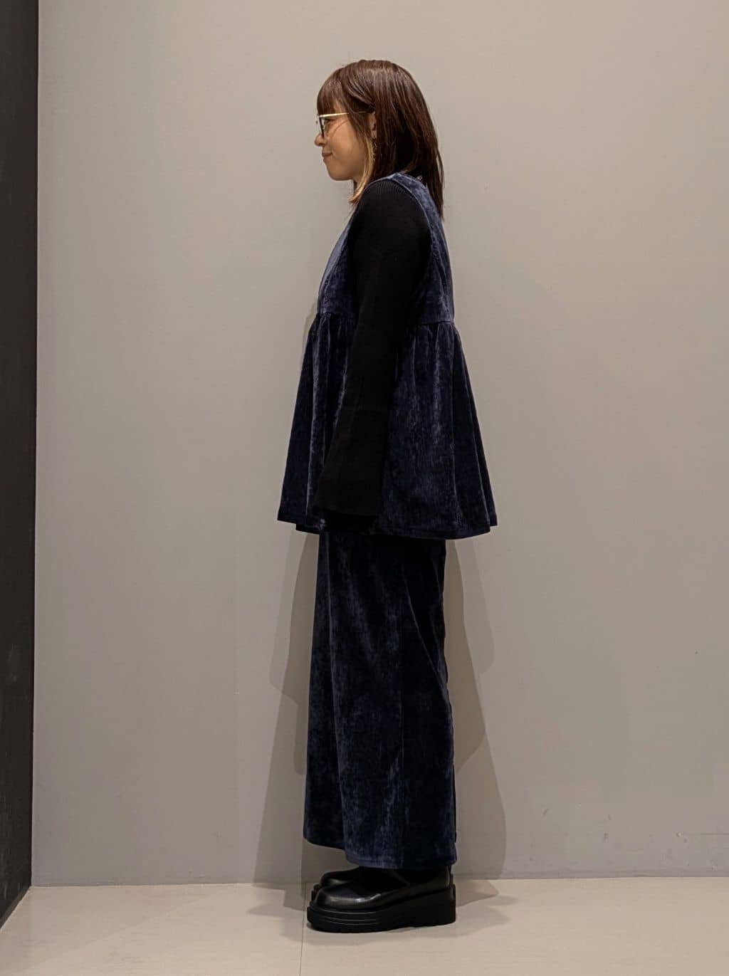 yukaさんの「THE SHOP TK｜【品よく魅せる】フレアスリーブ リブニット/毛玉になりにくい/静電気防止/洗濯機OK」を使ったコーディネート