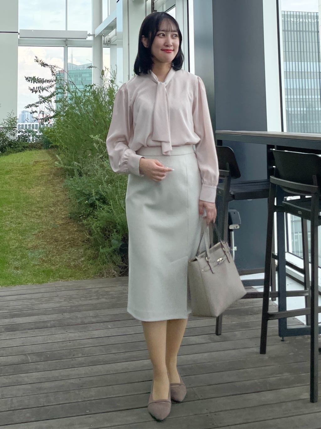 yukariさんの「Reflect｜【ライトアウター／通勤におすすめ◎／セットアップ可／すっきりシルエット】キレイめジャージジャケット」を使ったコーディネート