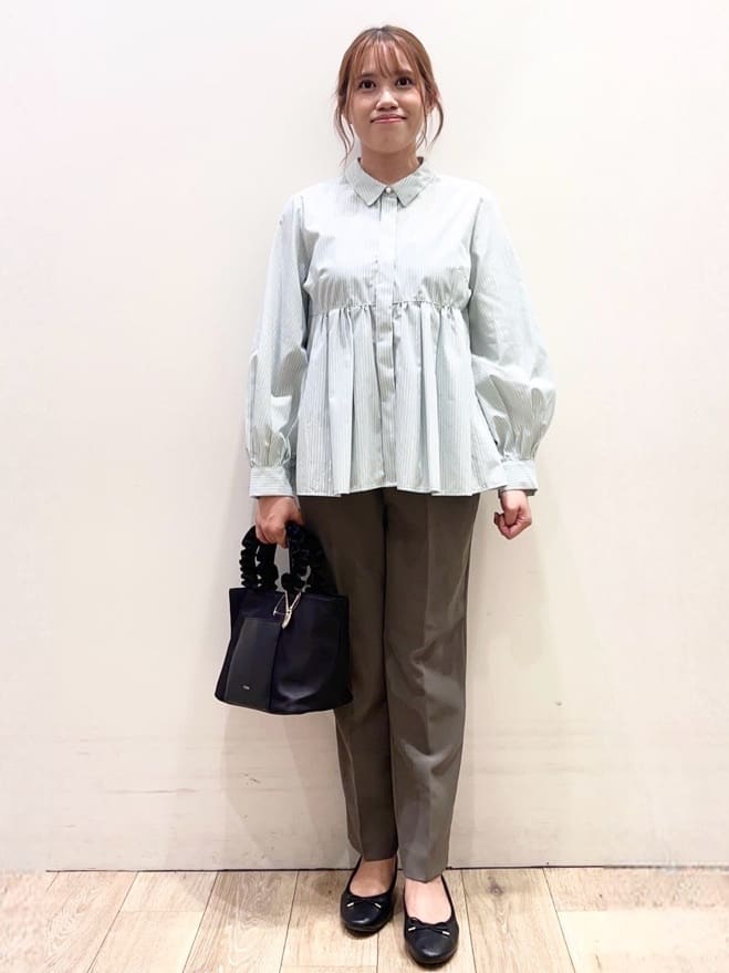 Ririさんの「index｜《XS-LLサイズ》ストレッチテーパードパンツ／セットアップ対応【洗濯機洗い可／イージーアイロン／防」を使ったコーディネート