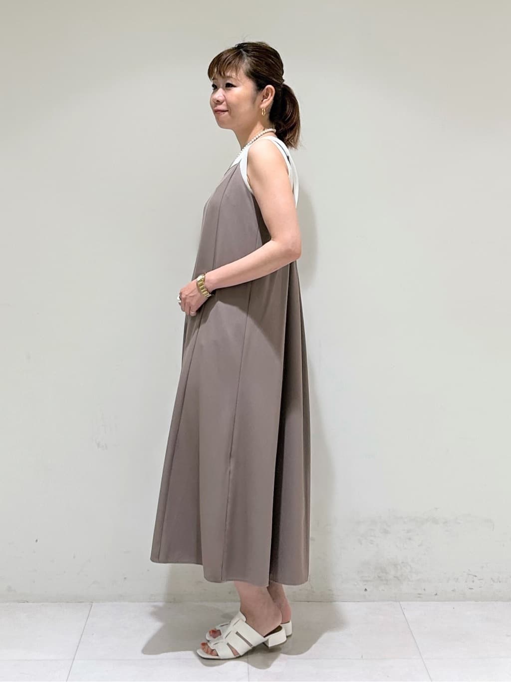tsuyuさんの「INDIVI｜パール調コインショートネックレス」を使ったコーディネート