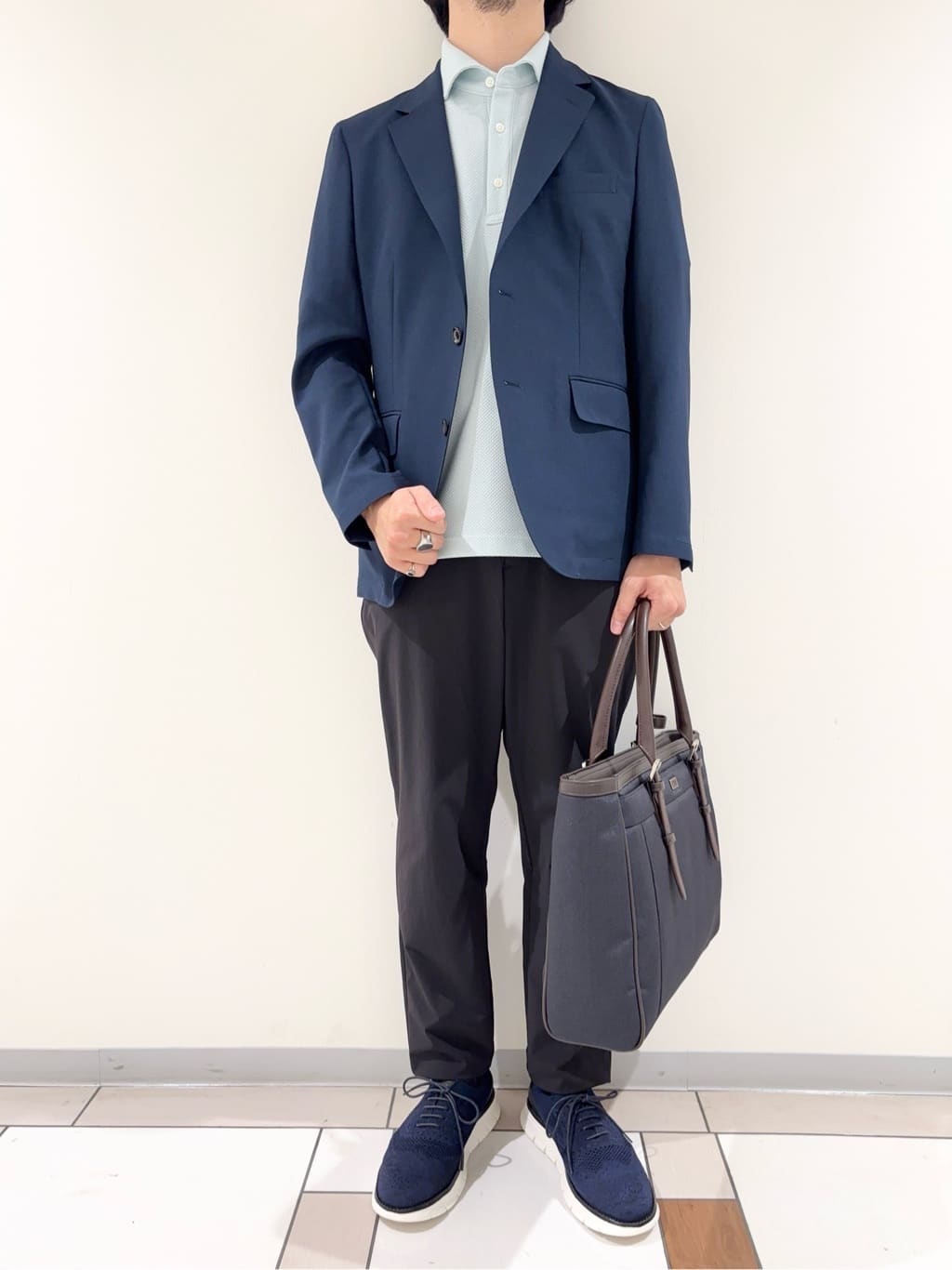 及川さんの「TAKEO KIKUCHI｜【COOL CITY WEAR】アーバンクール ジャケット /接触冷感・吸水速乾」を使ったコーディネート