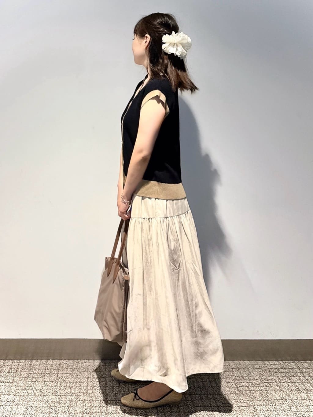 みーさんの「grove｜シフォンバレッタ」を使ったコーディネート