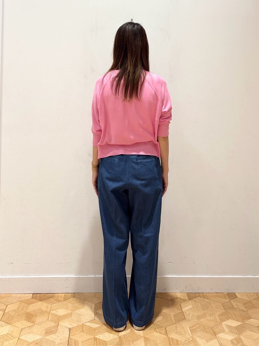 YUMIさんの「Dessin｜【洗える】キーネックカーディガン」を使ったコーディネート