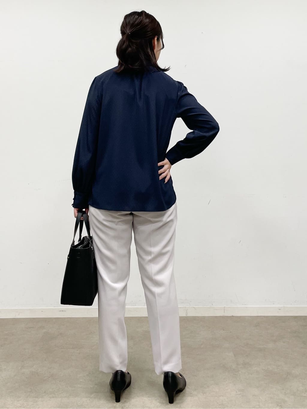 yukariさんの「Reflect｜【SS-4Lサイズ／通勤／セットアップ可】ノーカラージャケット」を使ったコーディネート
