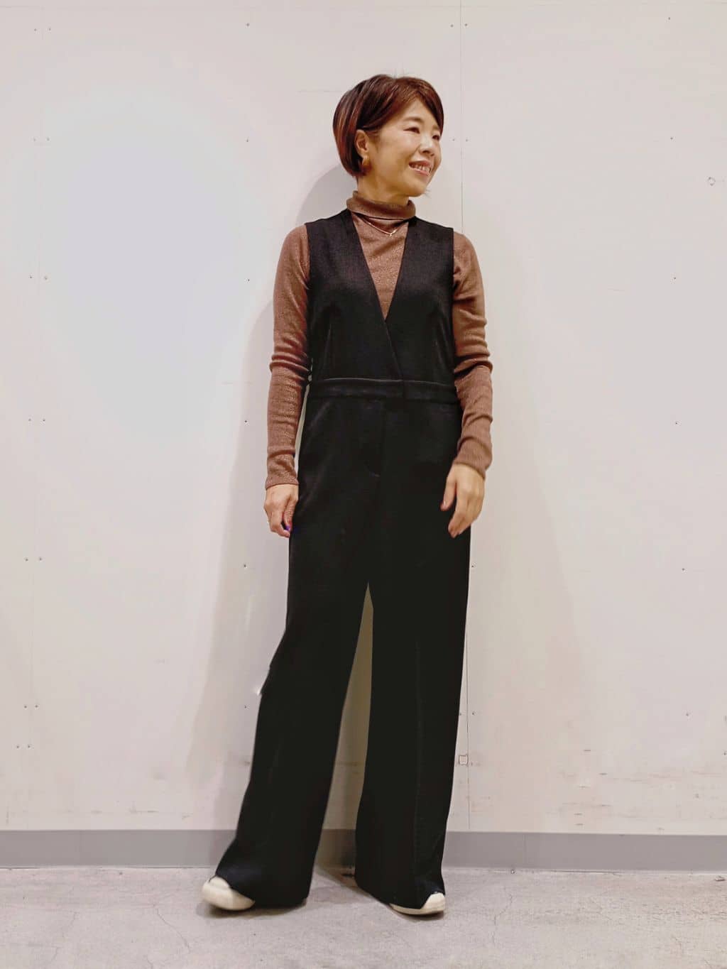 Kさんの「INDIVI｜【トレンド／スタイルアップ】ストレッチコンビネゾン」を使ったコーディネート