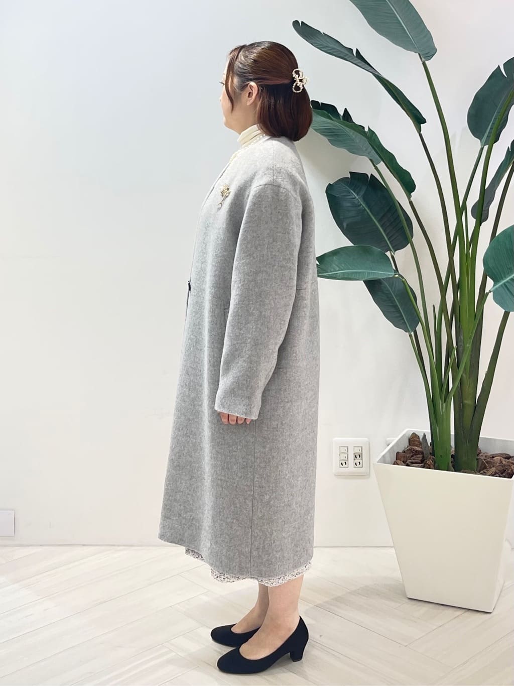 Tomoさんの「UNTITLED｜【軽量／ウール混】ライトフォルム ロングコート」を使ったコーディネート