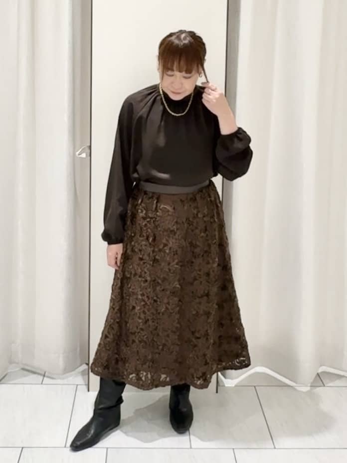 ʏᴜᴋɪᴋᴏさんの「UNTITLED｜【ジャケット風/メタルボタン】アルパカ混シャギーカーディガン」を使ったコーディネート