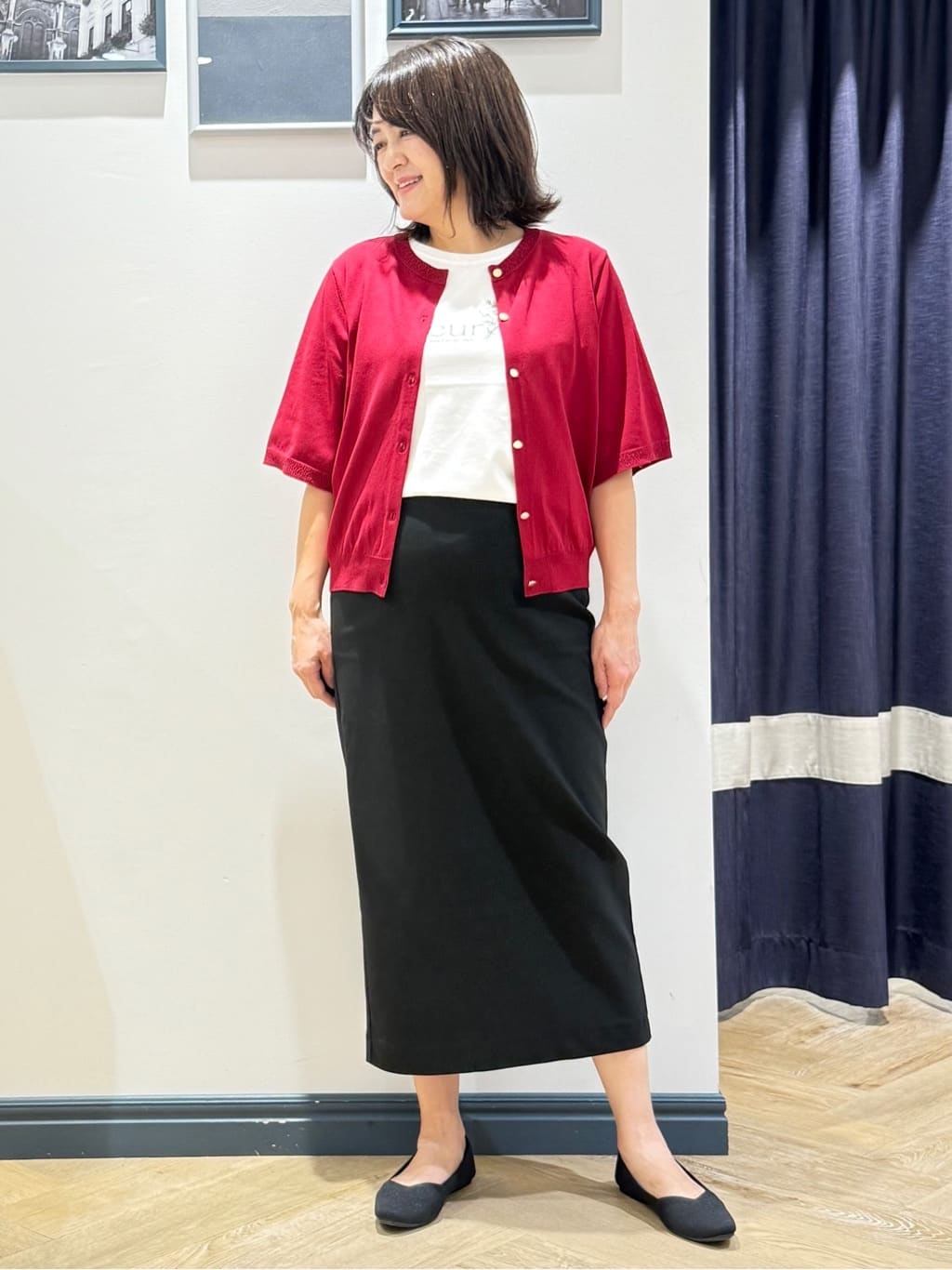 Lilyさんの「grove｜洗えるフェザーニットパンプス」を使ったコーディネート