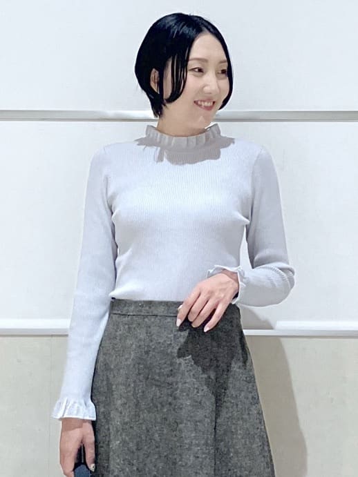 eriko さんの「Dessin｜【洗える】ジャケット見えカーディガン」を使ったコーディネート