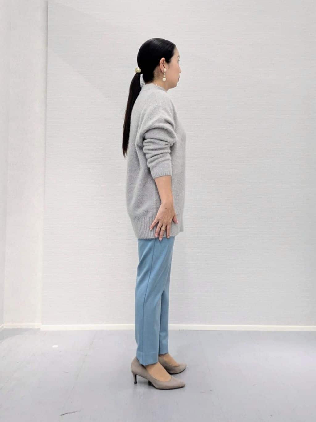 makkyさんの「UNTITLED｜【大人な品格/ふわふわニット】フォックスカシミヤ コクーンニット」を使ったコーディネート