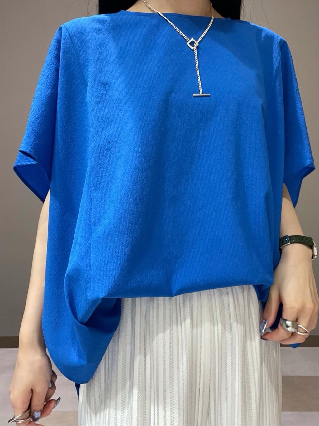 KEIKOさんの「INDIVI｜【体型カバー】スクエアブラウス」を使ったコーディネート