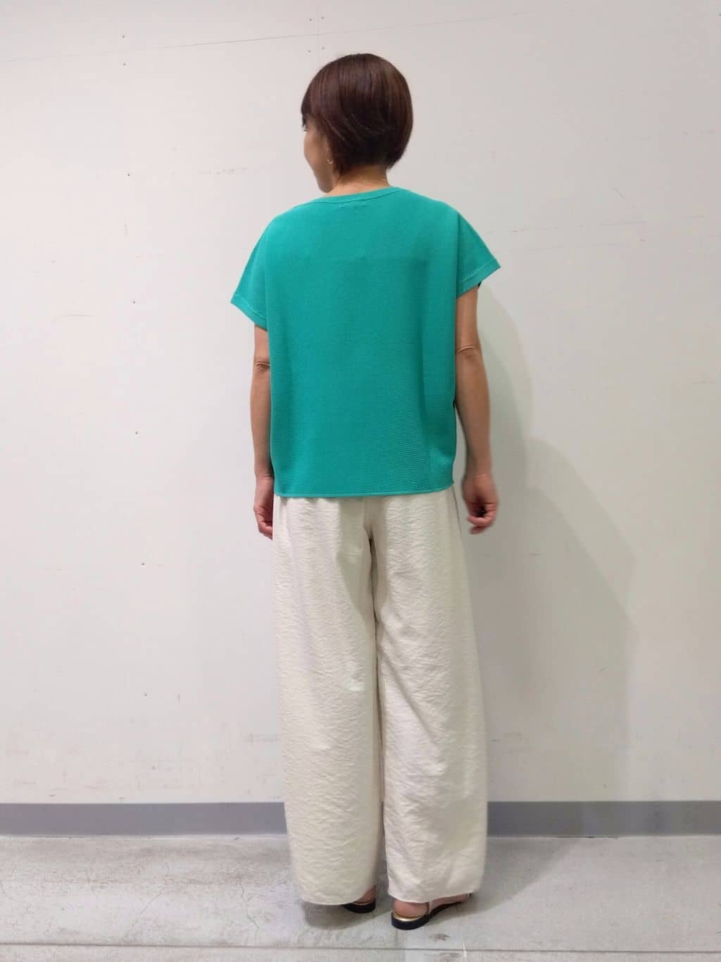 Kさんの「INDIVI｜【洗える／UVケア／SETUP可能】ドロストワイドパンツ」を使ったコーディネート