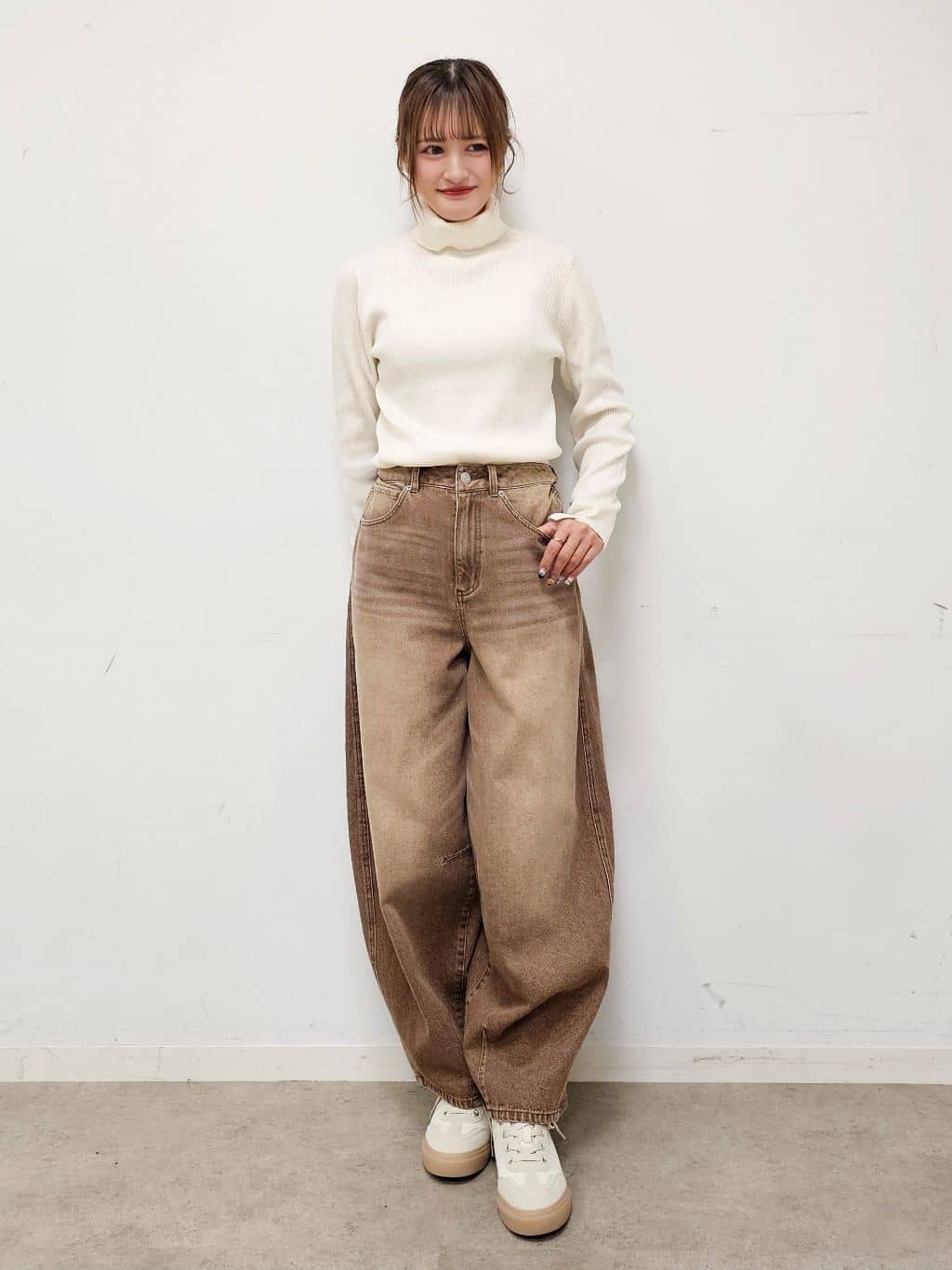 ゆゆさんの「SHOO･LA･RUE｜【撥水/あったか】たっぷり着られる 中綿モンスターショートコート」を使ったコーディネート