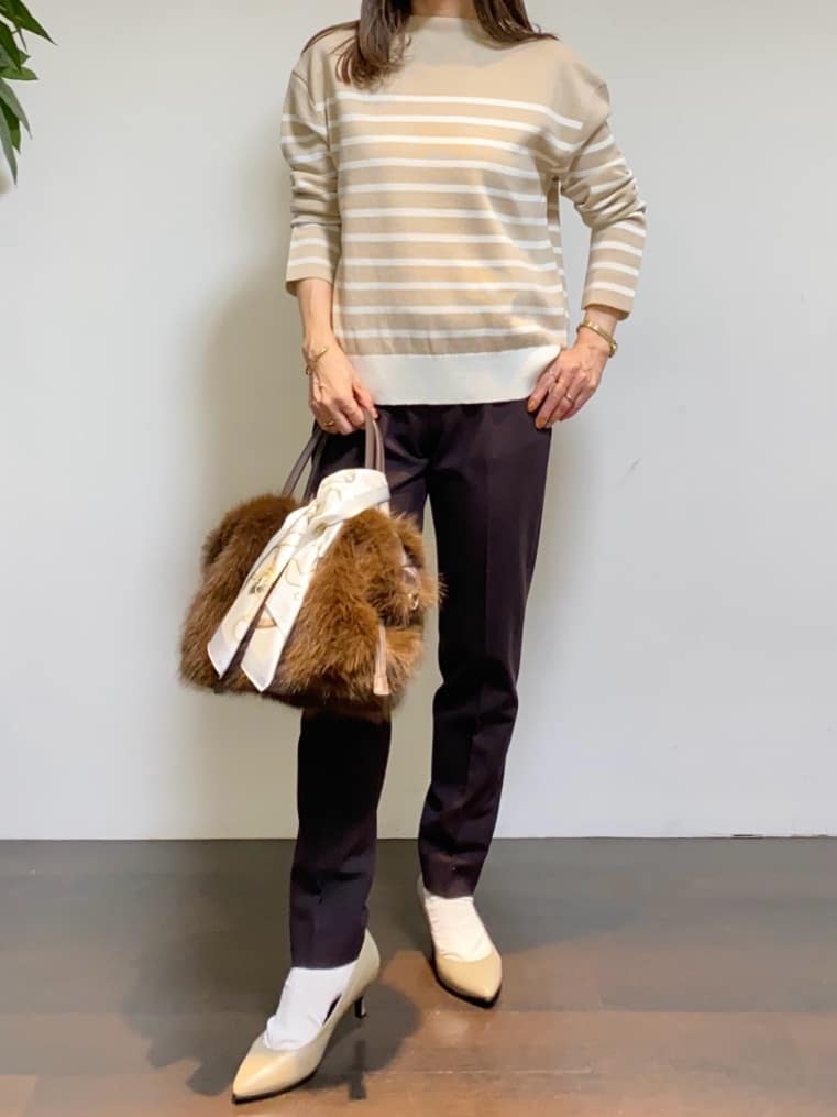 tomoさんの「UNTITLED｜【洗える】モックネックミラノリブニット」を使ったコーディネート