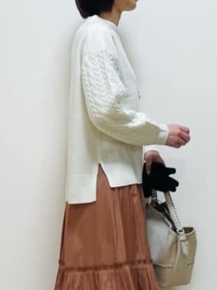 Riiさんの「Reflect｜【腰周りすっきり◎】プリーツギャザースカート」を使ったコーディネート