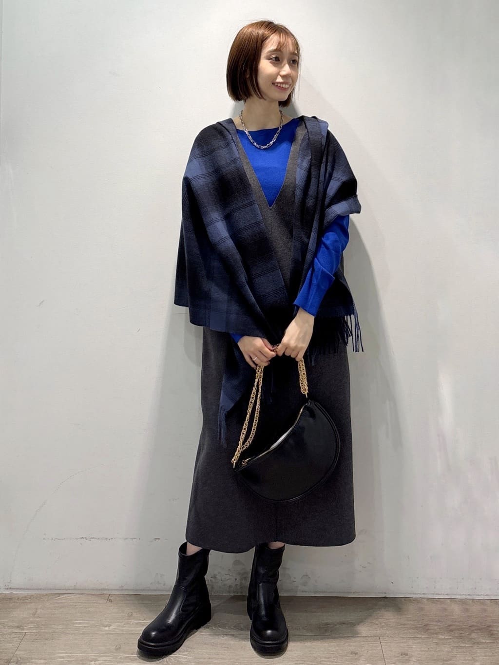 ぶまりんさんの「OPAQUE.CLIP｜クルーニットカーディガン／エクストラファインメリノウール【THEシリーズ／洗濯機OK】」を使ったコーディネート