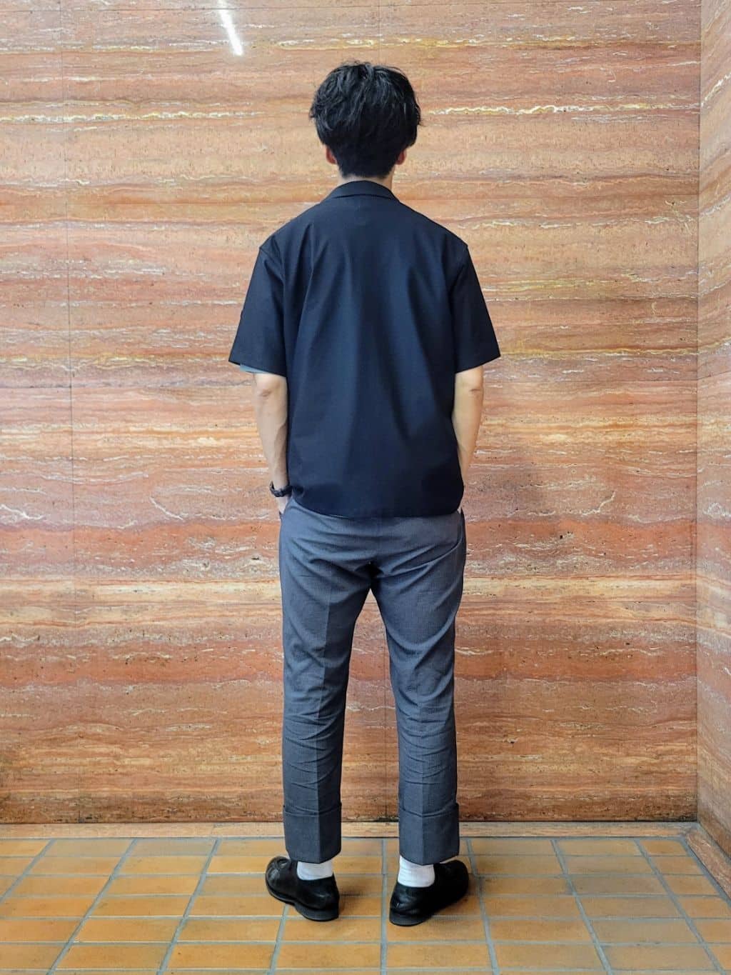 piroyaさんの「TAKEO KIKUCHI｜【COOL CITY WEAR】エアートール オープンカラーシャツ /接触冷感・通気性」を使ったコーディネート