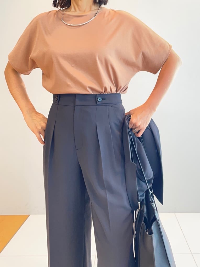 murayamaさんの「INDIVI｜【軽く羽織れる！】ダブルジャケット」を使ったコーディネート