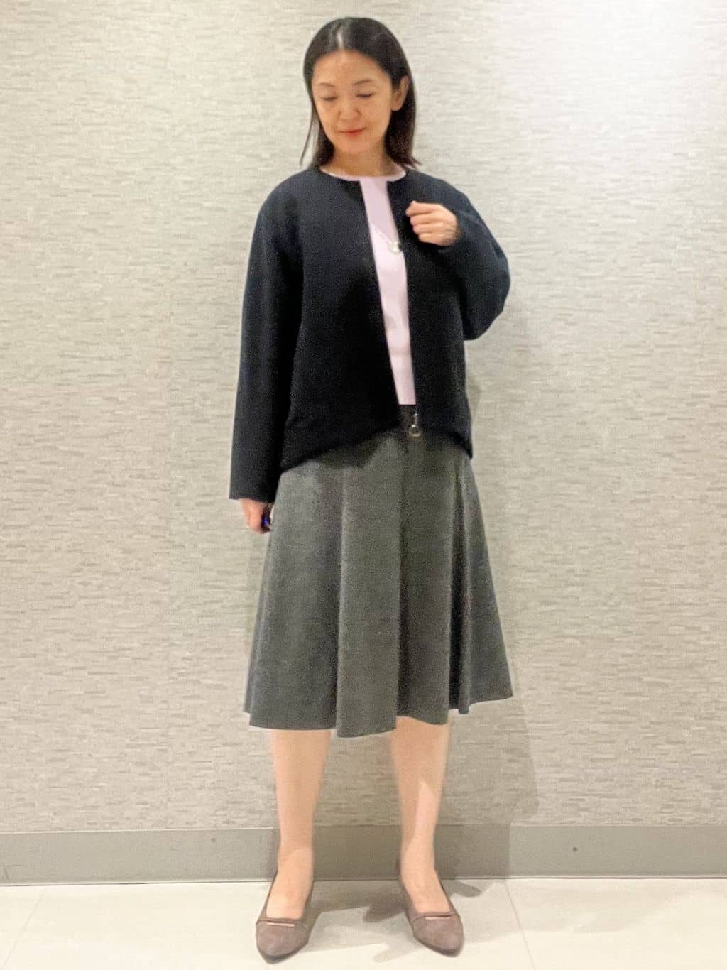 marikoさんの「Reflect｜【ゆったりシルエット】ジャージメルトンコクーンジャケット」を使ったコーディネート