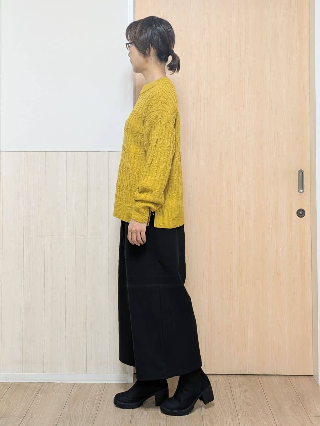 YuAさんの「SHOO･LA･RUE｜【着丈選べる/きっと虜になる】あったかもちもち ワイドパンツ」を使ったコーディネート