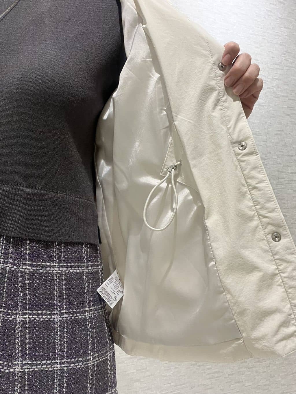 marikoさんの「Reflect｜【気軽な羽織に◎】中綿キルティングショートコート」を使ったコーディネート