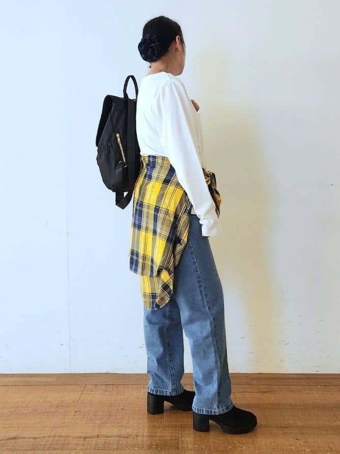 くまさんの「SHOO･LA･RUE｜【洗濯機可/S-LL】程よい抜け感 大人のチェックシャツ」を使ったコーディネート