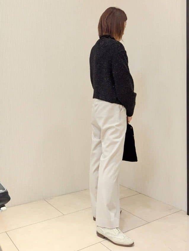 u-macoさんの「UNTITLED｜【ハイネック/レイヤード/重ね着におすすめ】トリコットベロア シアーインナー」を使ったコーディネート