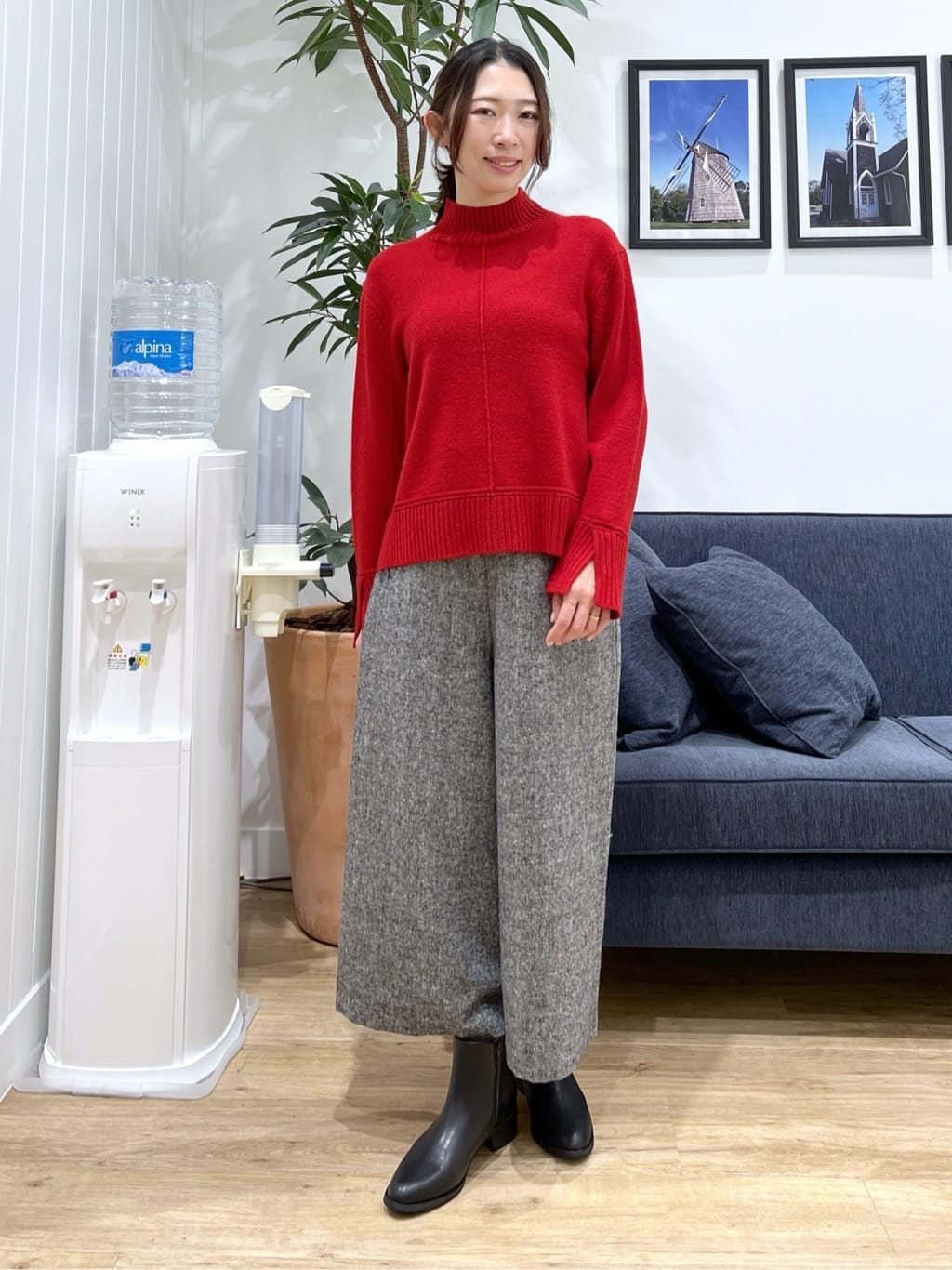 canaさんの「Dessin｜ウール混クルーネックコート」を使ったコーディネート