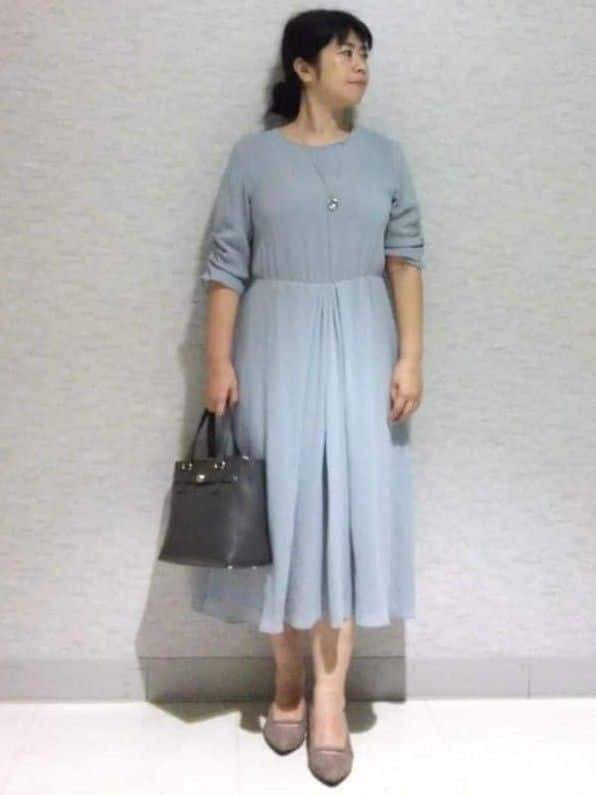 sakoさんの「Reflect｜【吸水速乾／防しわ】シルキープリーツワンピース」を使ったコーディネート