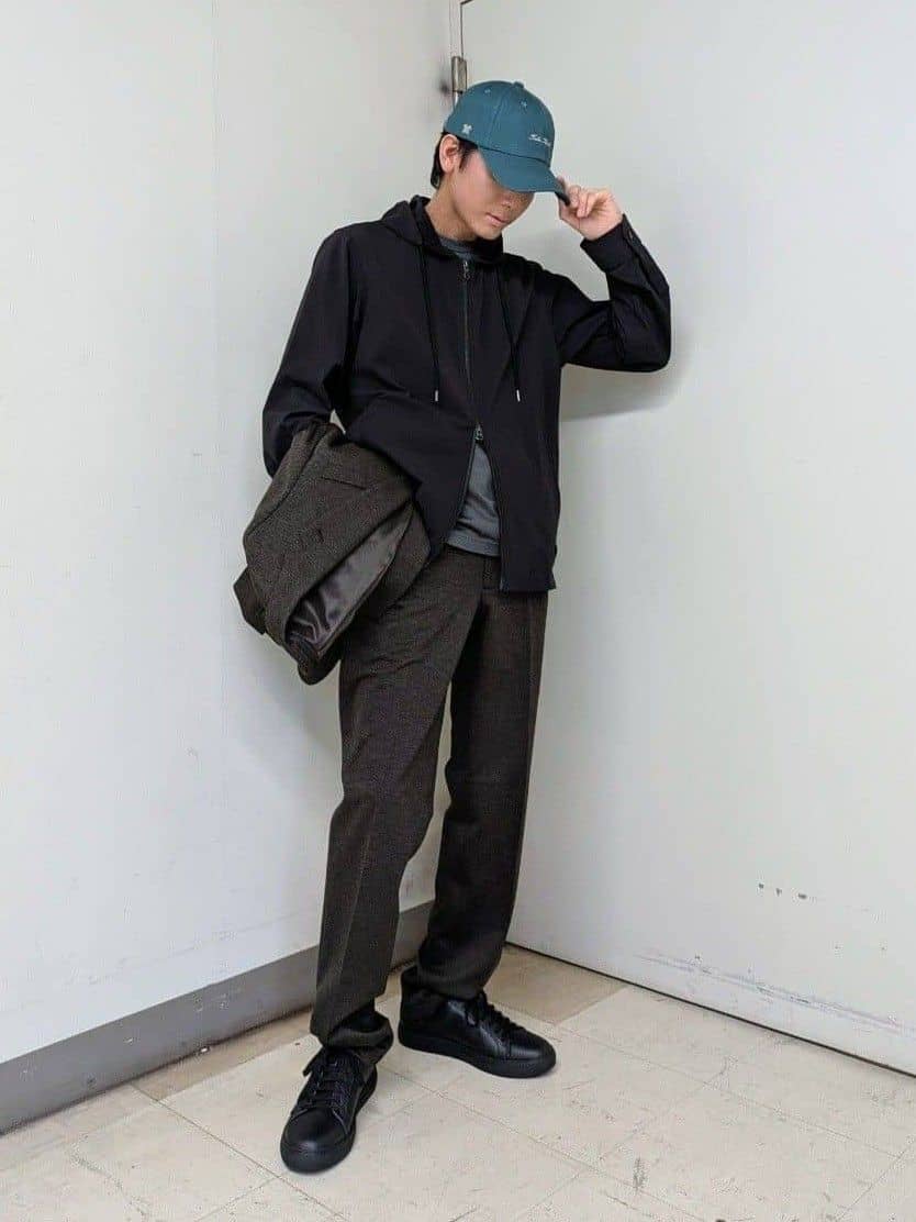 ryoさんの「TAKEO KIKUCHI｜【None Of Stress】アクティブジャージ 千鳥 ジャケット」を使ったコーディネート