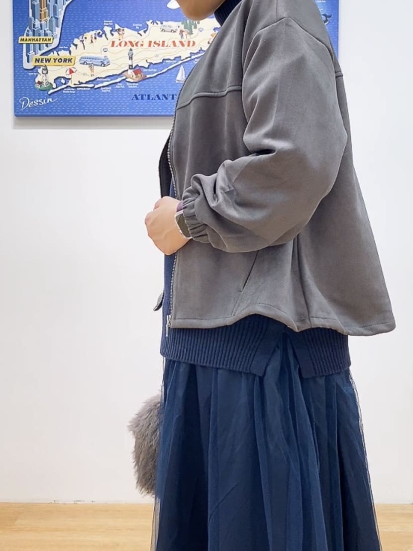 Hamaさんの「Dessin｜【セットアップ可・洗える】マシュマロスウェードジップブルゾン」を使ったコーディネート