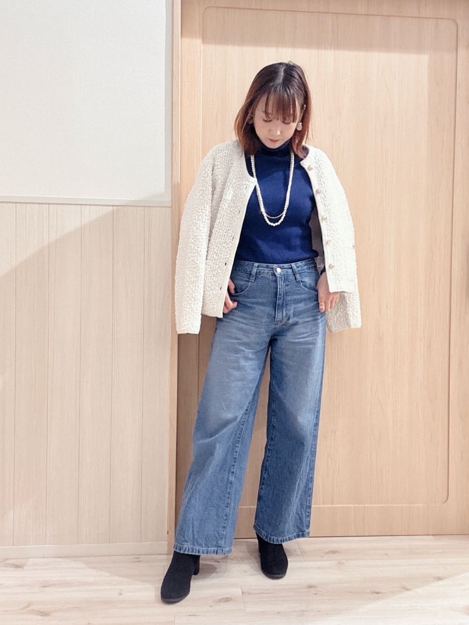 モカさんの「SHOO･LA･RUE｜起毛ニットブーツ」を使ったコーディネート
